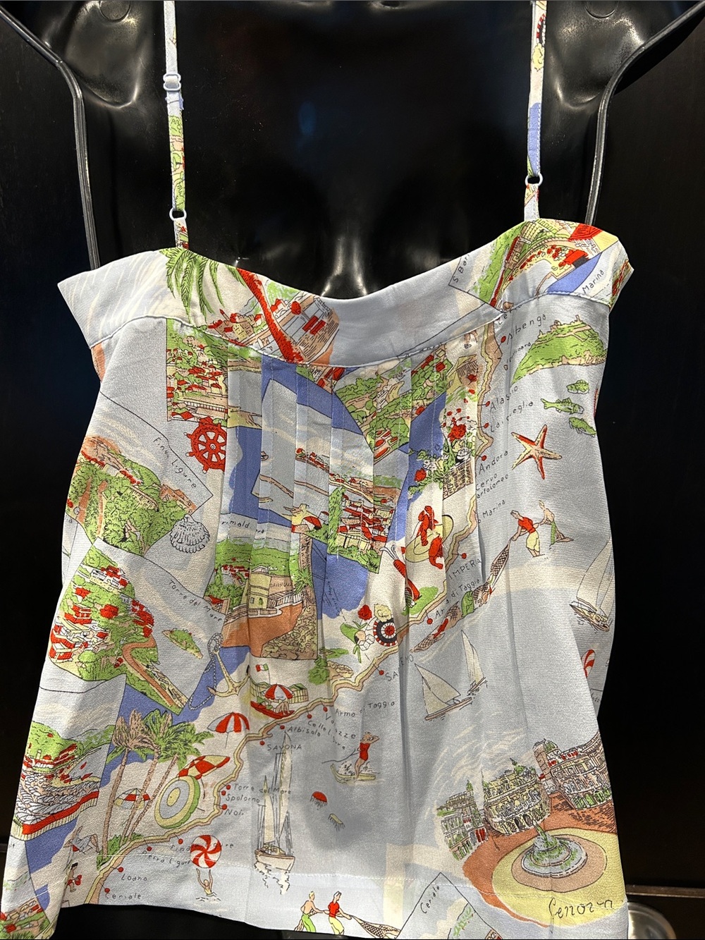 Maeve by Anthropologie silk travel Italy map tank top - Picture 5 of 10